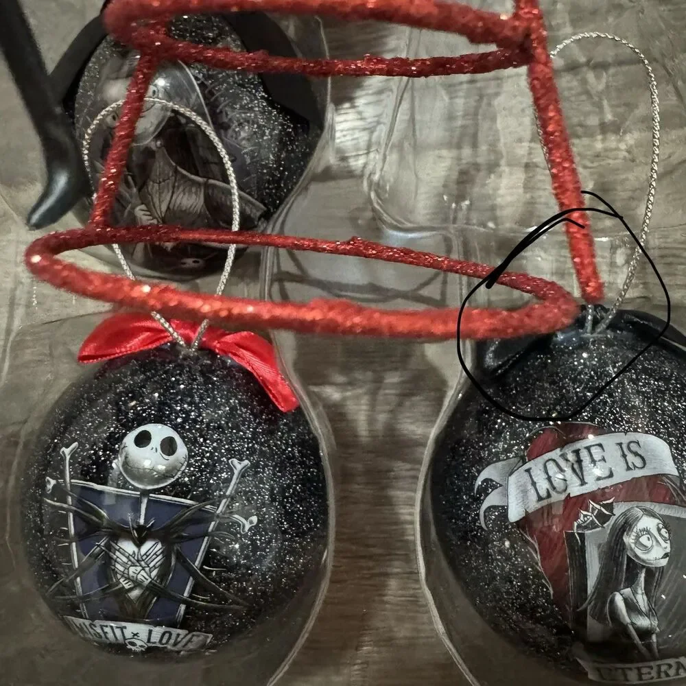 Disney Tim Burtons The Nightmare Before Christmas Tree Topper Ornament Set of 7